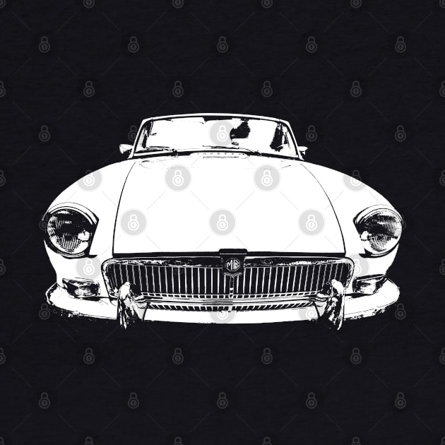 MGB 1970s classic car monoblock white by soitwouldseem